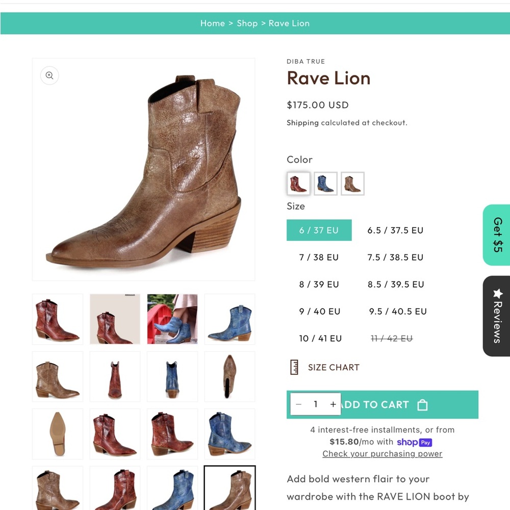 Diba True Rave Lion Brown Ankle Boots